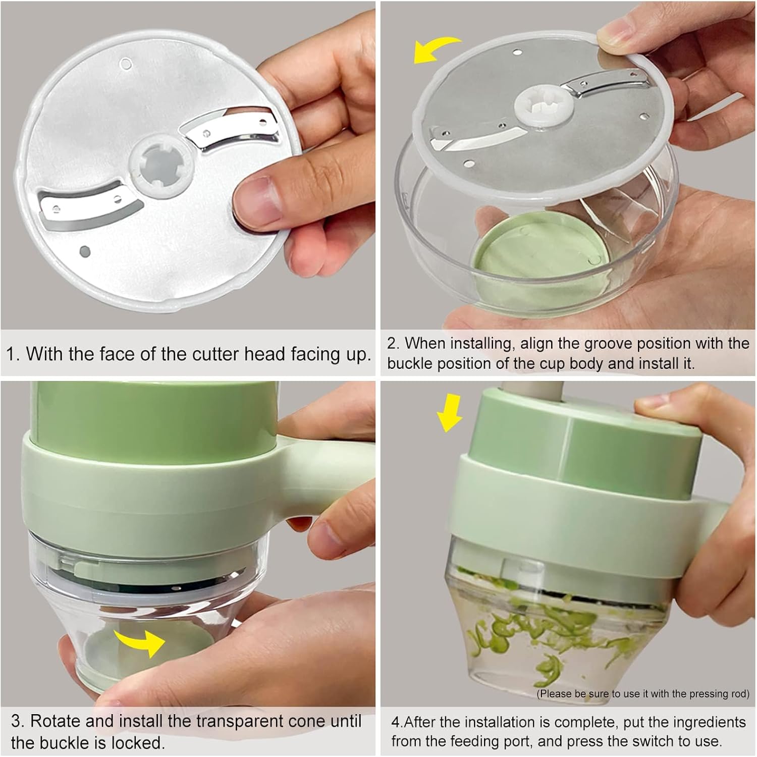 Portable Wireless Mini Chopper – Rechargeable Electric Food Cutter with Stainless Steel Blades