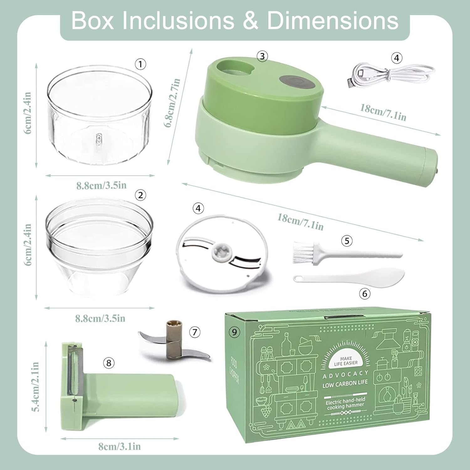 Portable Wireless Mini Chopper – Rechargeable Electric Food Cutter with Stainless Steel Blades